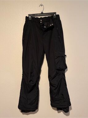 Sport Essentials Unisex Black Cargo Snow Pants